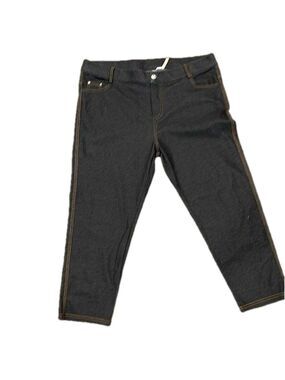 Yelete jeggings XXXL cotton/poly/spandex indigo blue pull on capris